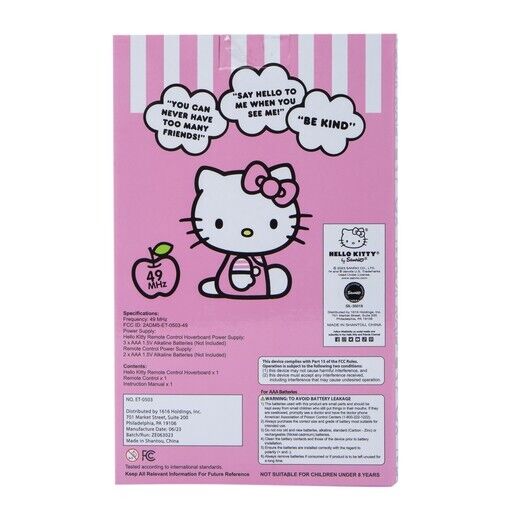 Official Sanrio Hello Kitty Remote Control Hoverboard High Speed RC Fun Toy NEW