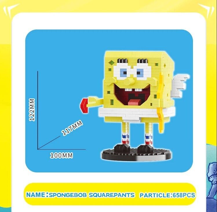 ✅ Official Nickelodeon Cupid SpongeBob SquarePants Building Micro Blocks Set NEW