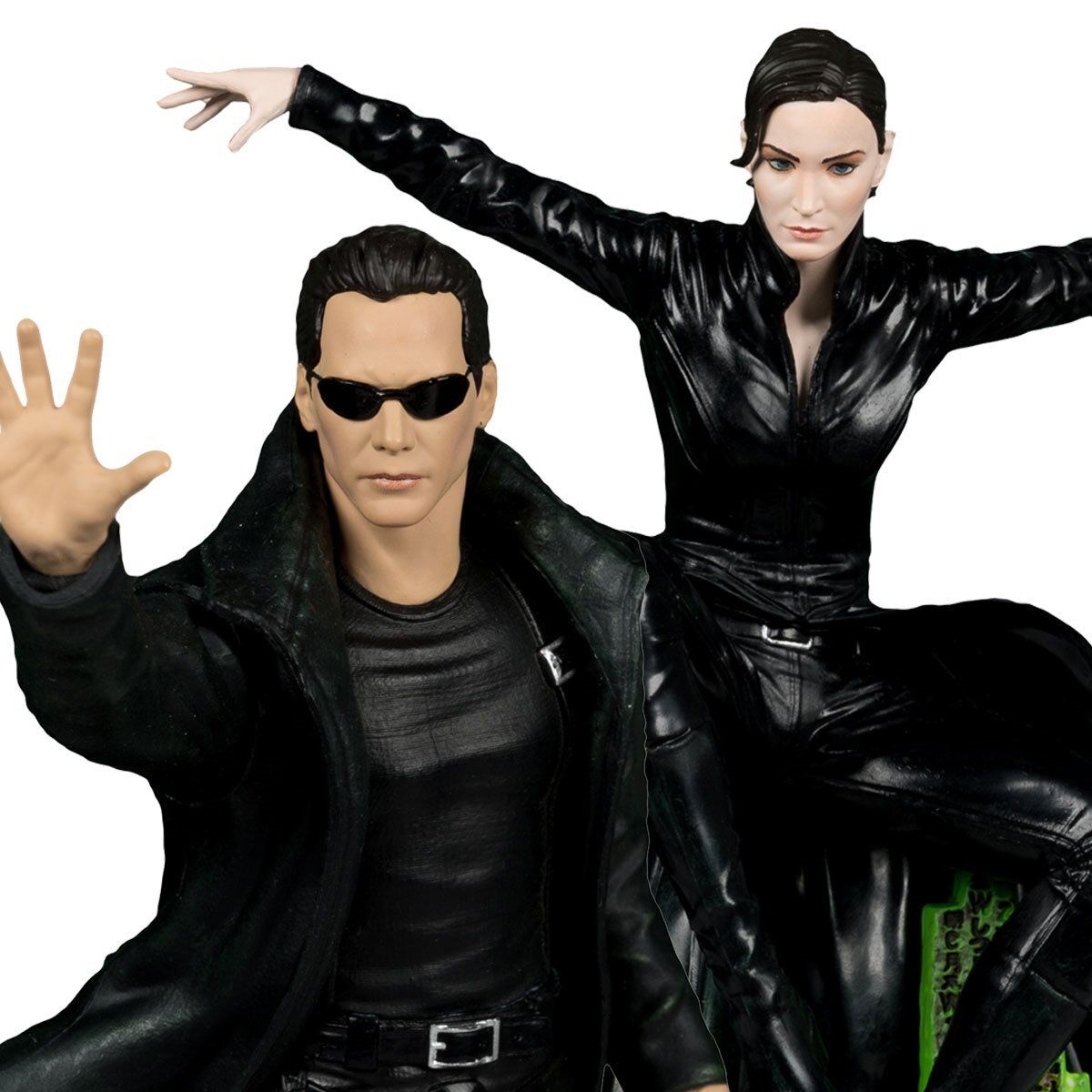 IN HAND McFarlane Toys Movie Maniacs The Matrix LE Neo & Trinity Posed Figure π©