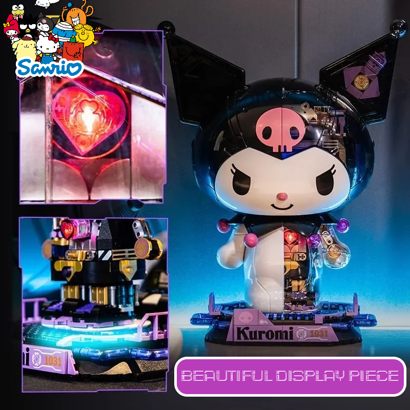 β
Official Sanrio TopToy LARGE 12" Kuromi Cyberpunk Building Blocks Set Toy NEW
