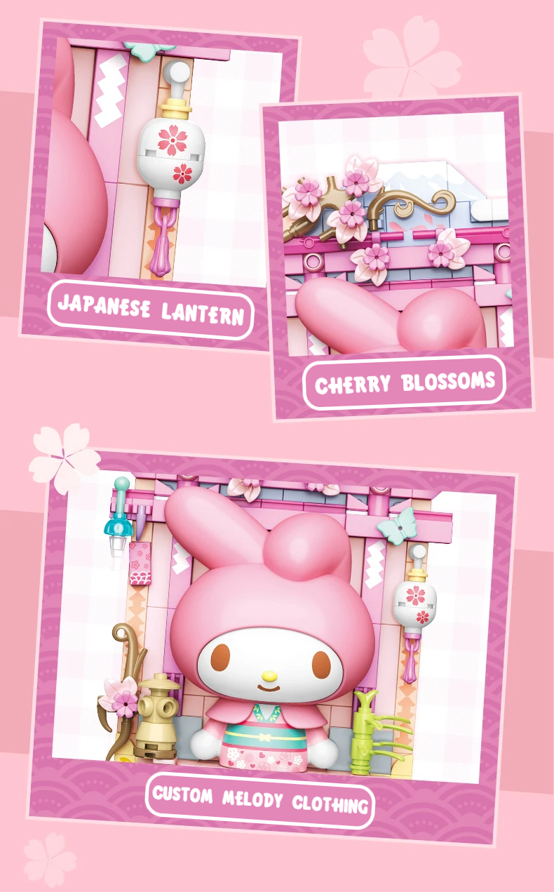 Official Sanrio Characters World Traveler Picture Frames Building Block Sets NEW