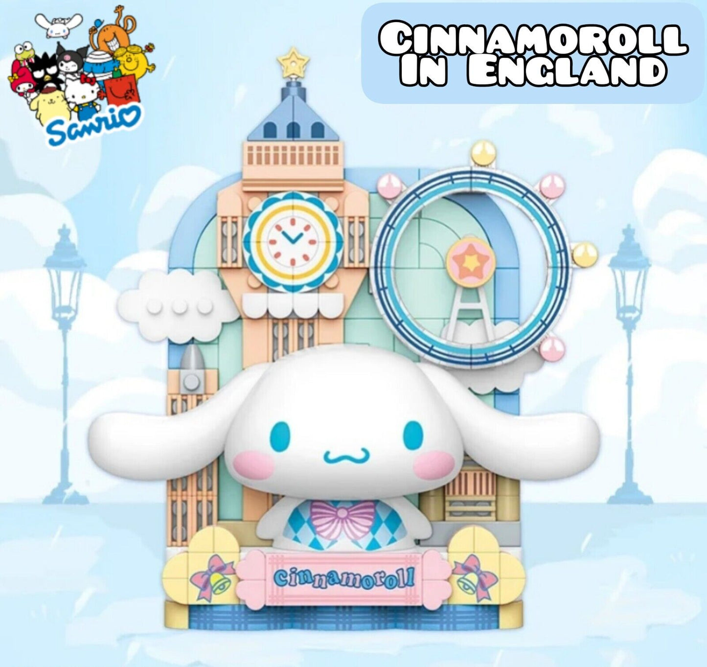 Official Sanrio Characters World Traveler Picture Frames Building Block Sets NEW