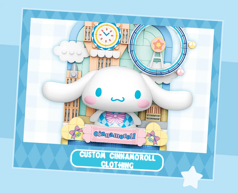 Official Sanrio Characters World Traveler Picture Frames Building Block Sets NEW