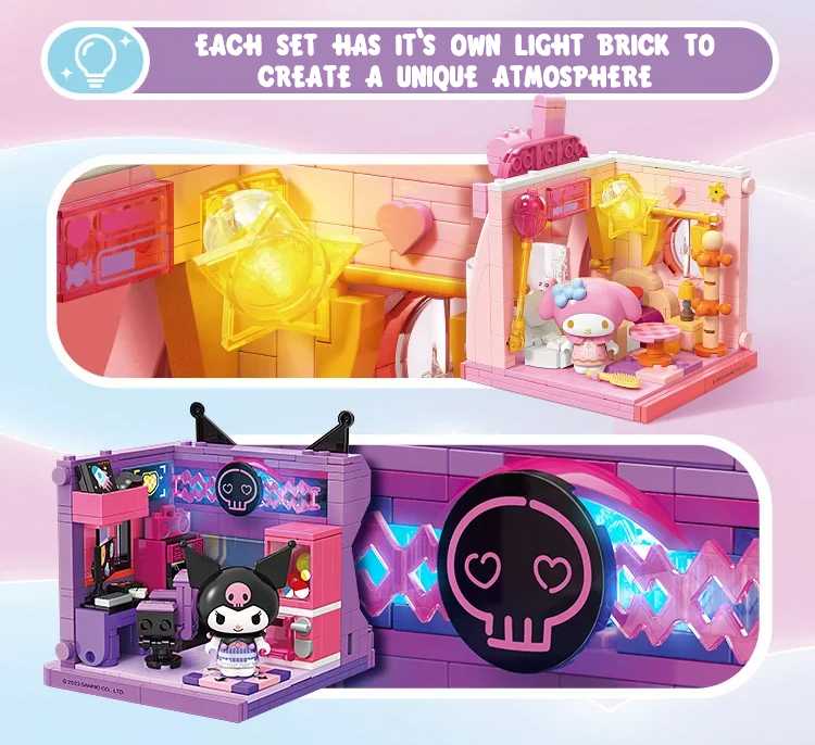 ā
Official Sanrio Characters Happy Home City Villas Building Block Sets Toy NEW
