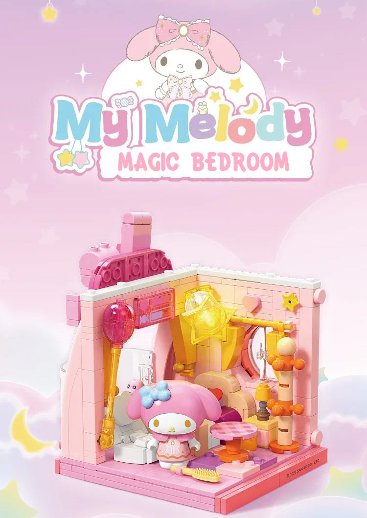 ā
Official Sanrio Characters Happy Home City Villas Building Block Sets Toy NEW