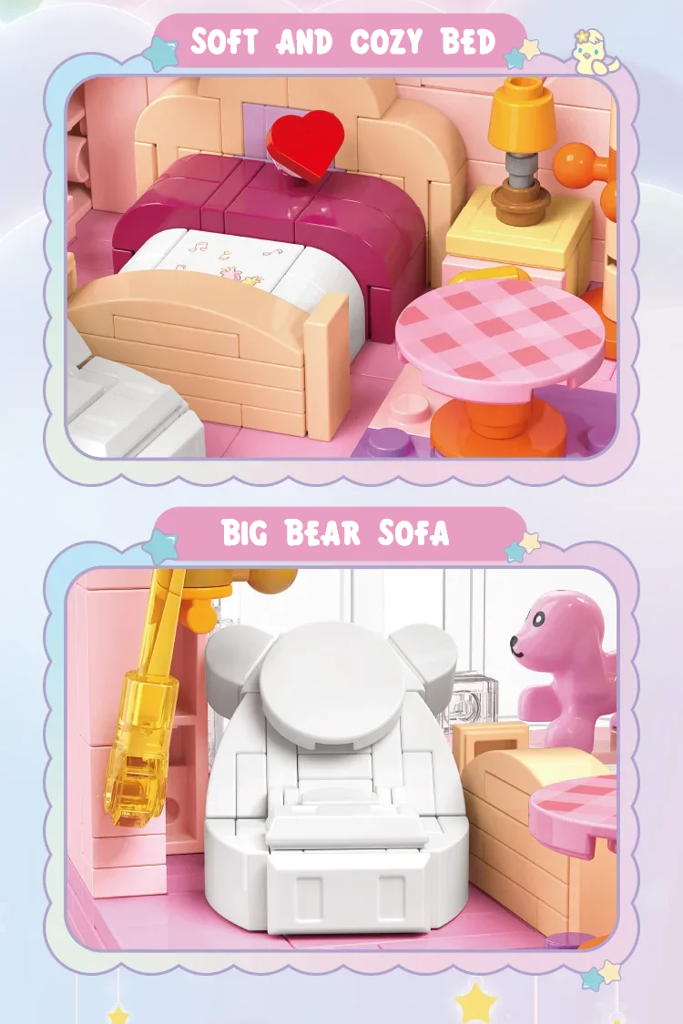ā
Official Sanrio Characters Happy Home City Villas Building Block Sets Toy NEW