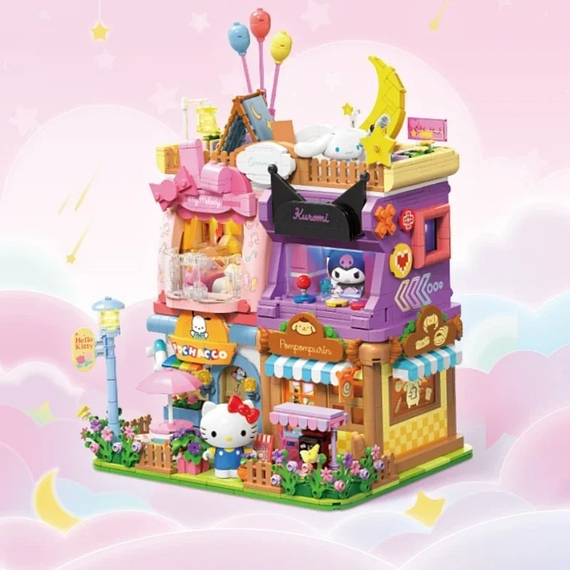 ā
Official Sanrio Characters Happy Home City Villas Building Block Sets Toy NEW