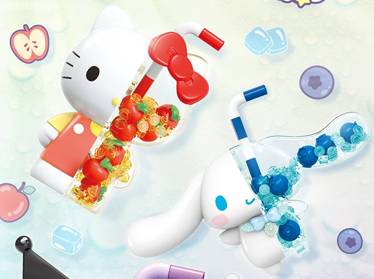 β
Official Sanrio Characters Boba Pearl Bubble Tea Building Block Sets Toy NEW