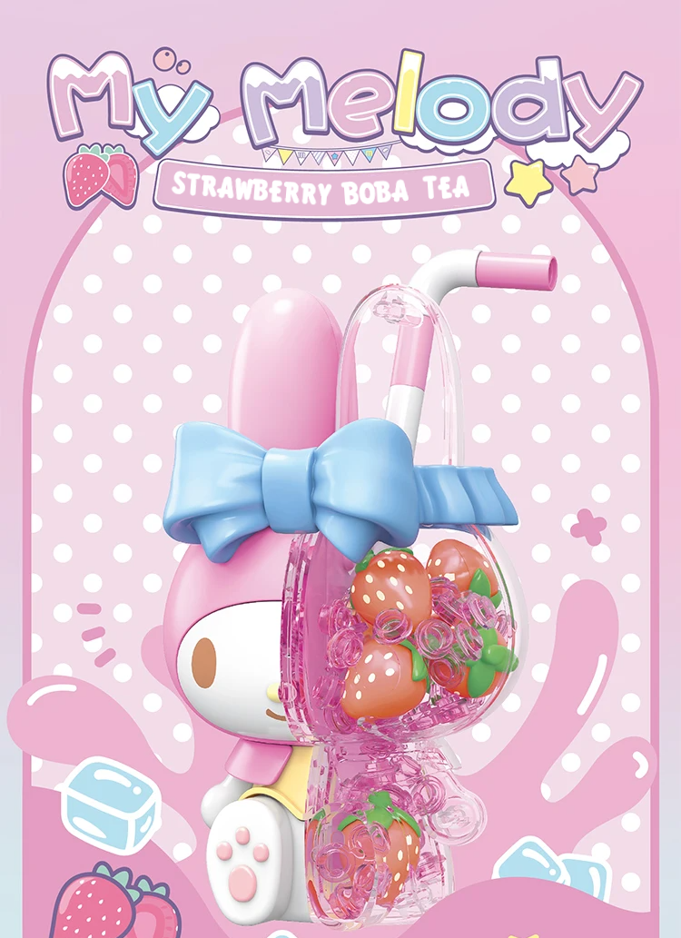 β
Official Sanrio Characters Boba Pearl Bubble Tea Building Block Sets Toy NEW