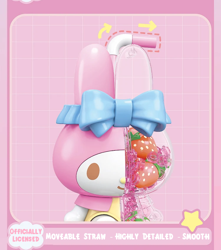 β
Official Sanrio Characters Boba Pearl Bubble Tea Building Block Sets Toy NEW