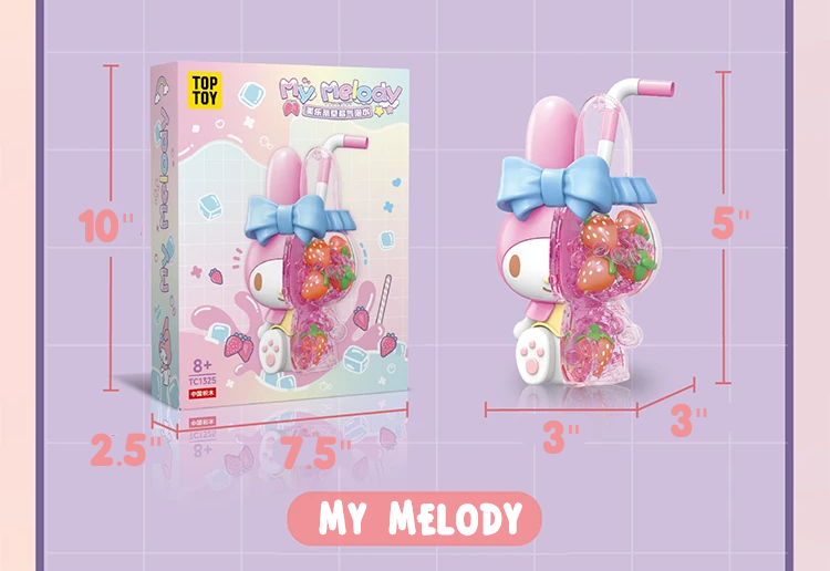 β
Official Sanrio Characters Boba Pearl Bubble Tea Building Block Sets Toy NEW