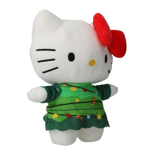 Official Sanrio Hello Kitty Holiday Soft Plush 8" Christmas Cute Red Bow Fun Toy