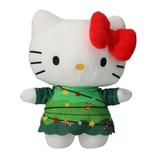Official Sanrio Hello Kitty Holiday Soft Plush 8" Christmas Cute Red Bow Fun Toy