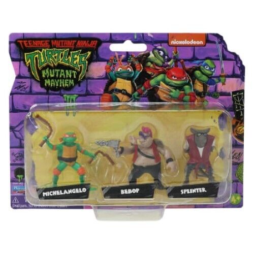 TMNT Mutant Mayhem Nickelodeon 3 Pack Action Figures Turtles Mini's 2024 NEW π’