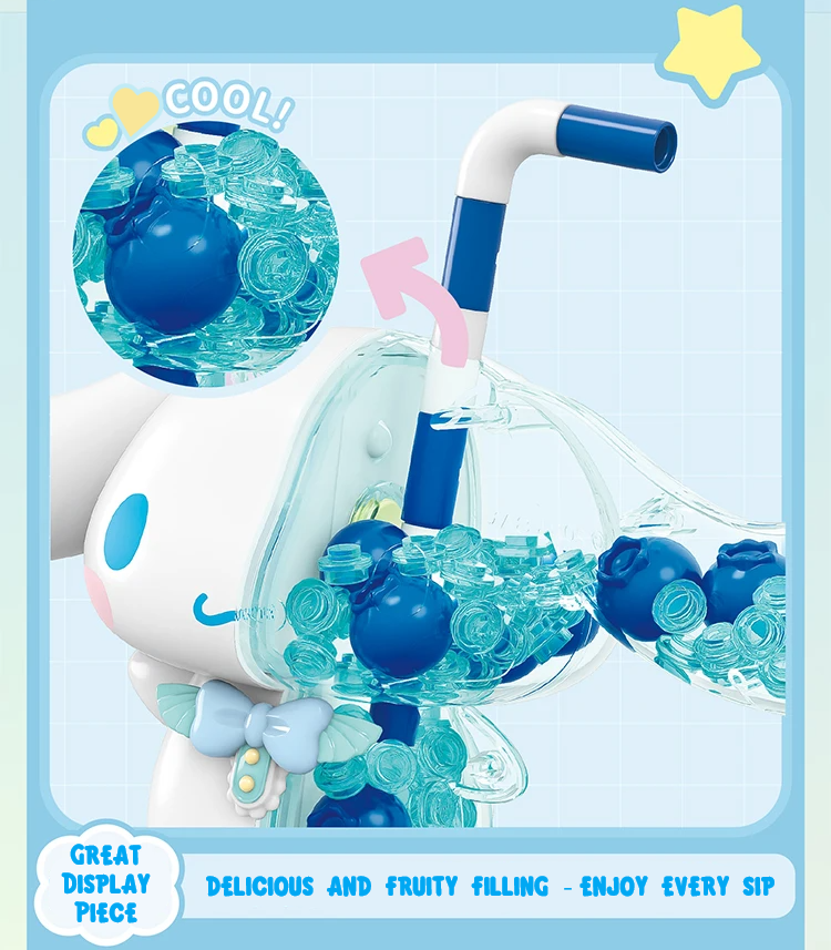 β
Official Sanrio Characters Boba Pearl Bubble Tea Building Block Sets Toy NEW