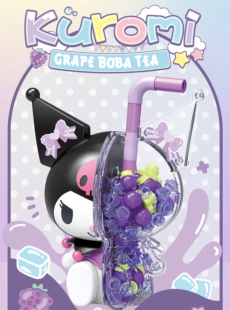 β
Official Sanrio Characters Boba Pearl Bubble Tea Building Block Sets Toy NEW