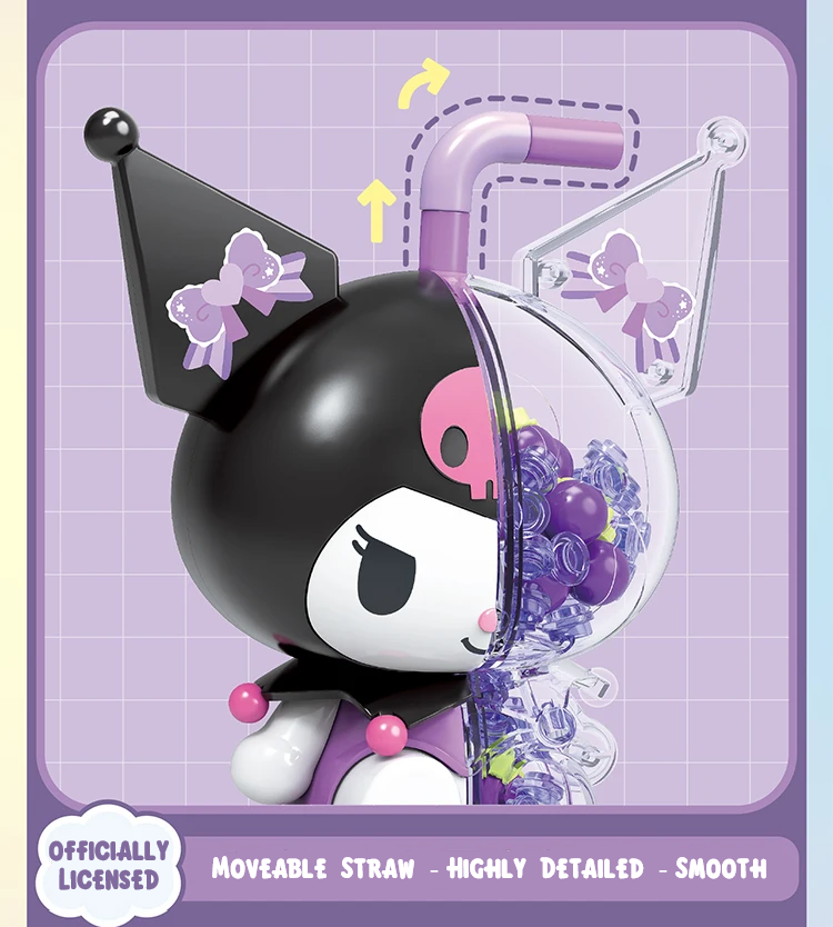 β
Official Sanrio Characters Boba Pearl Bubble Tea Building Block Sets Toy NEW