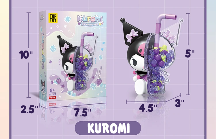 β
Official Sanrio Characters Boba Pearl Bubble Tea Building Block Sets Toy NEW