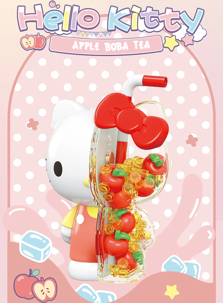 β
Official Sanrio Characters Boba Pearl Bubble Tea Building Block Sets Toy NEW