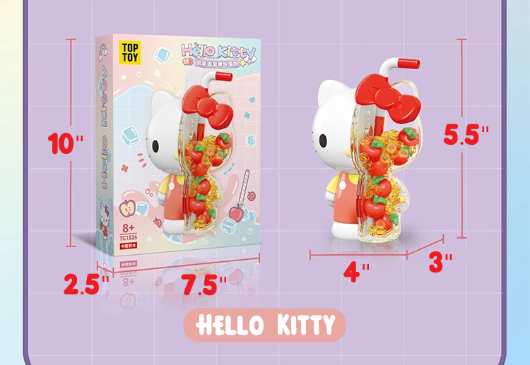 β
Official Sanrio Characters Boba Pearl Bubble Tea Building Block Sets Toy NEW