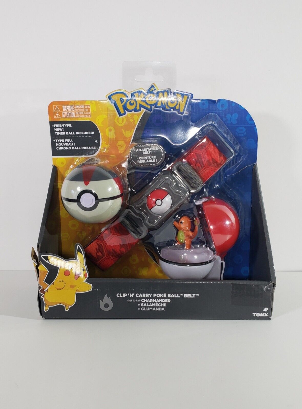 Official Pokemon Clip N Carry Belt Charmander Timer Poké Ball Fun Tomy Toy NEW