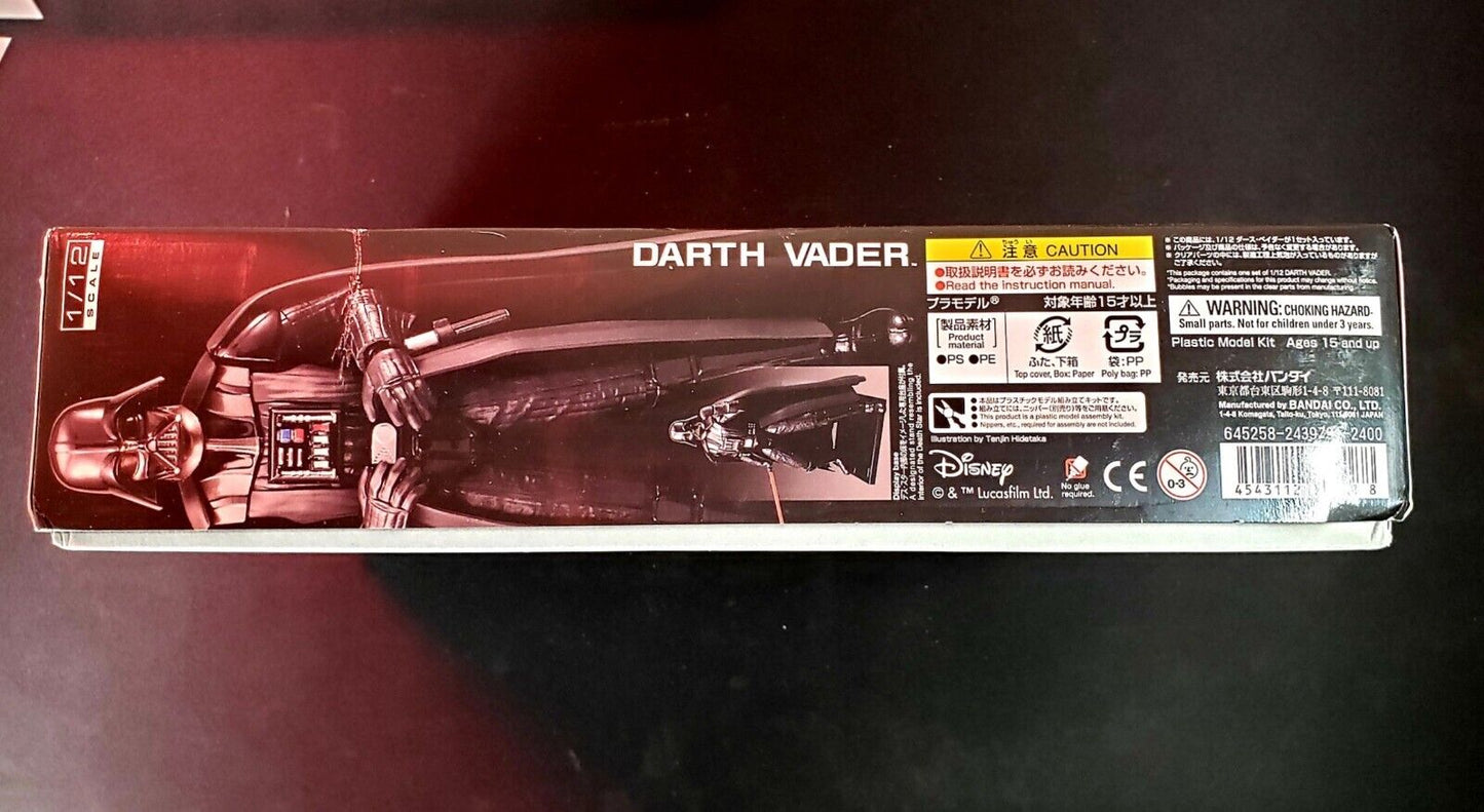 ā
Official Bandai Star Wars Darth Vader 1/12 Scale Model Kit DIY Fun Toy NEW