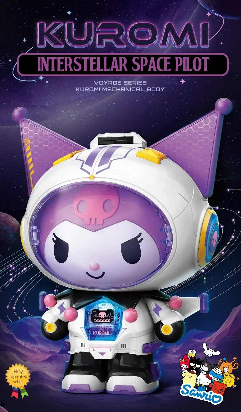 Official Sanrio TopToy Kuromi Space Traveler Pilot Building Blocks Set Fun NEW