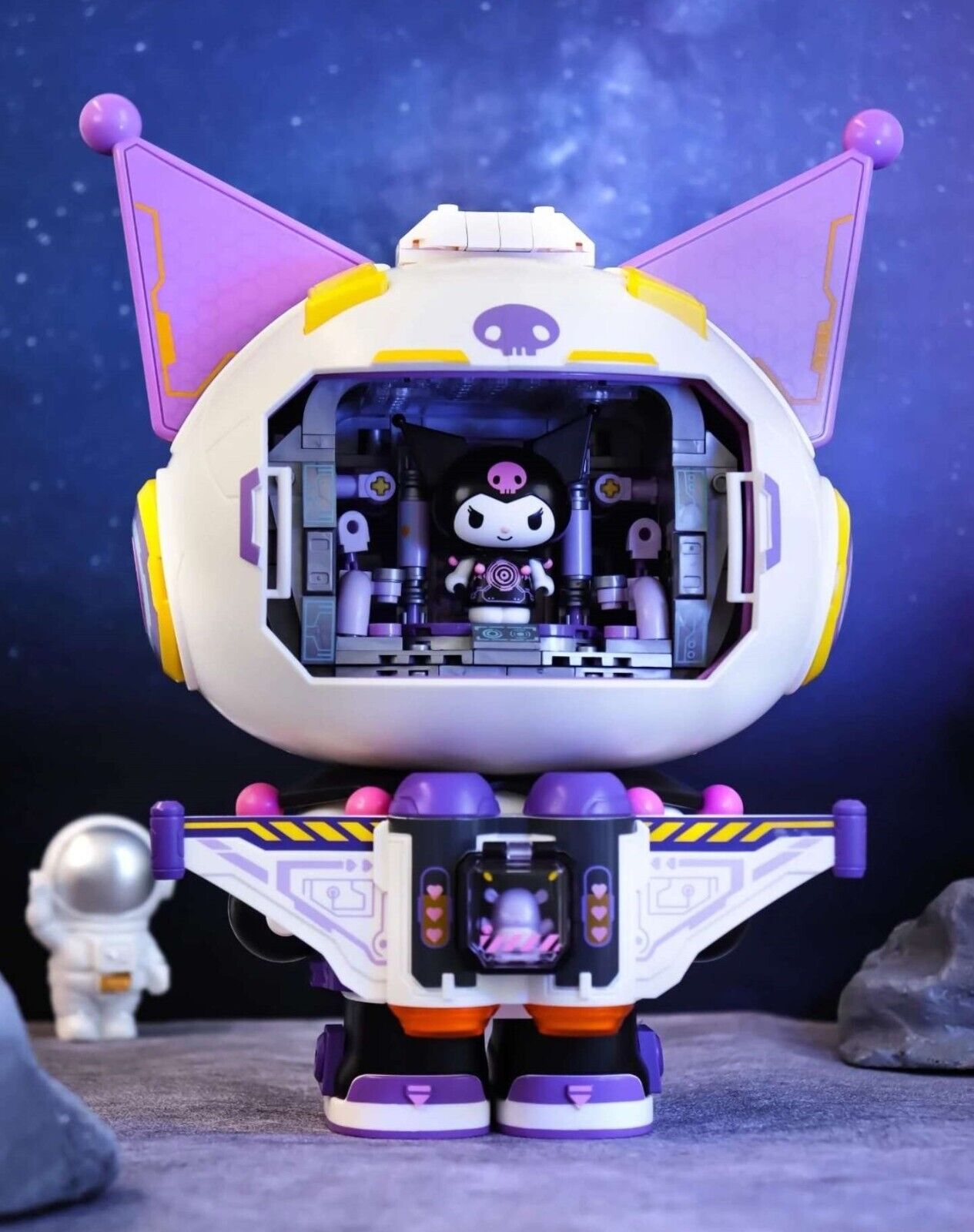 Official Sanrio TopToy Kuromi Space Traveler Pilot Building Blocks Set Fun NEW