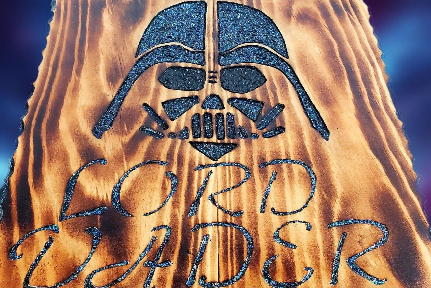 β Hand Crafted Star Wars Darth Lord Vader Carved Plaque Stained & Varnished 13"