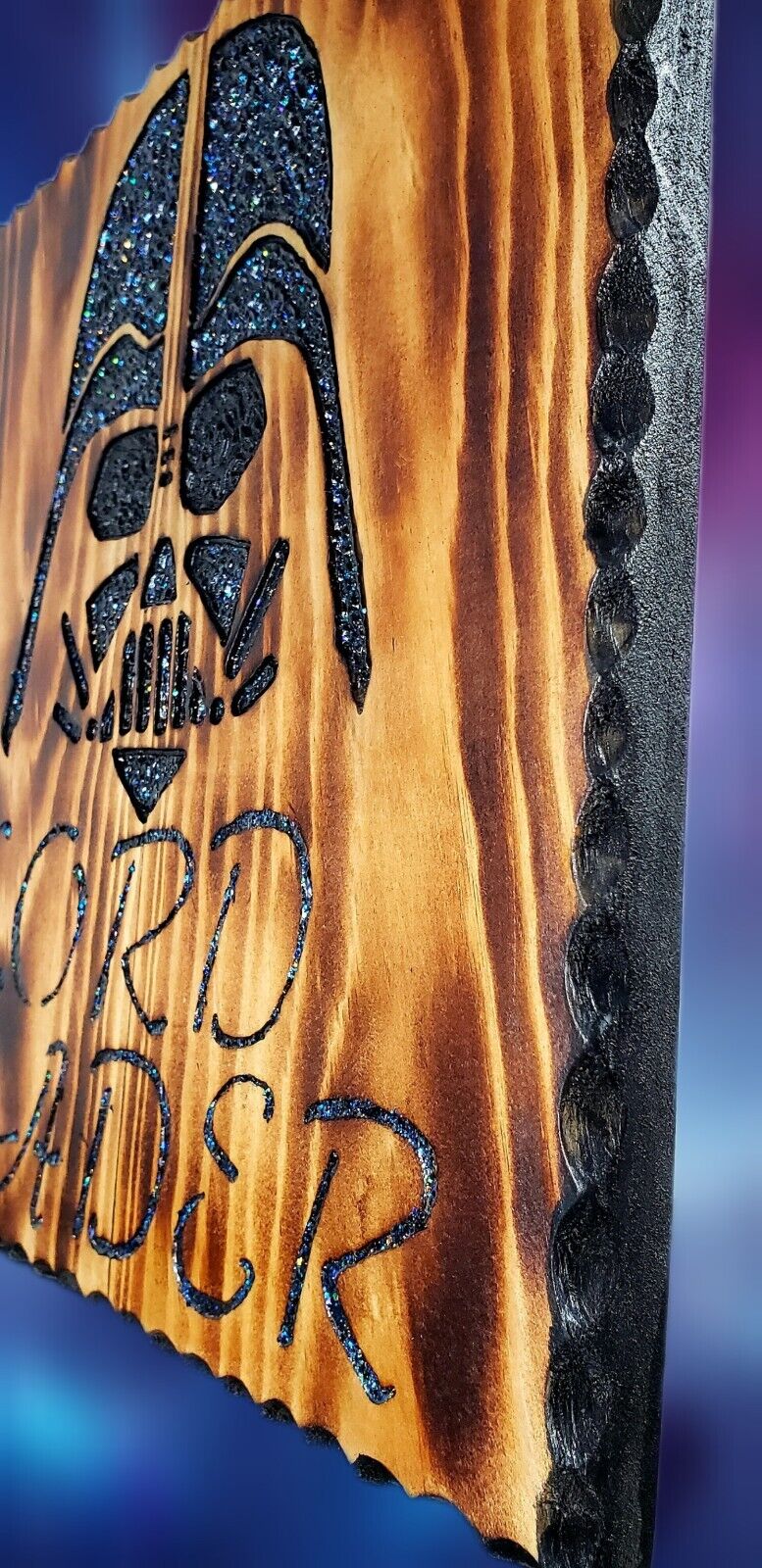 β Hand Crafted Star Wars Darth Lord Vader Carved Plaque Stained & Varnished 13"