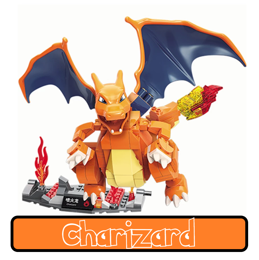 ✅ Genuine Pokémon Charizard Blastoise Venusaur 3-Pack Building Block Sets NEW