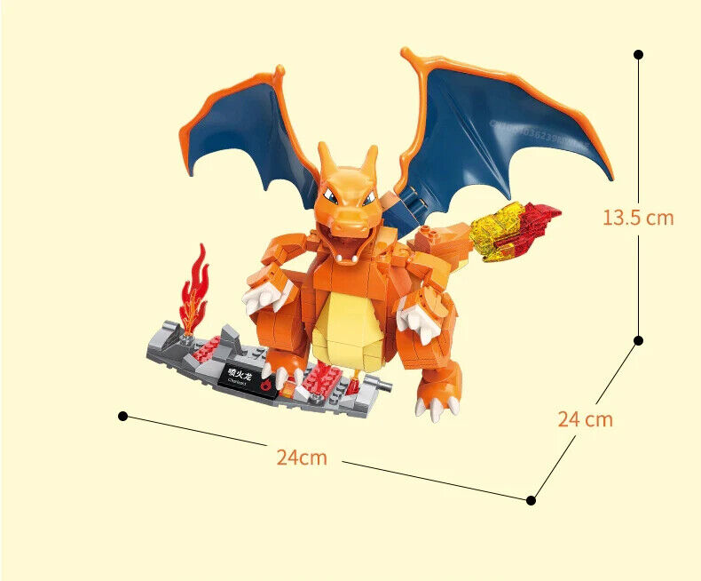 ✅ Genuine Pokémon Charizard Blastoise Venusaur 3-Pack Building Block Sets NEW