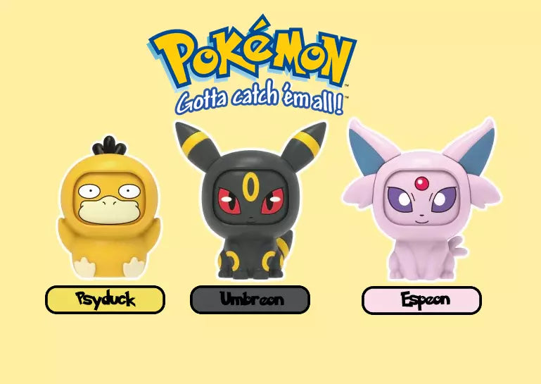 NEW Official Pokémon Psyduck, Umbreon, & Espeon Action Figure Face Changers Toy