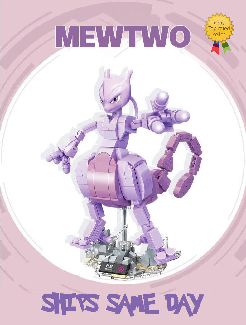 NEW Official Pokémon Mewtwo Building Blocks 347pcs Toy Set