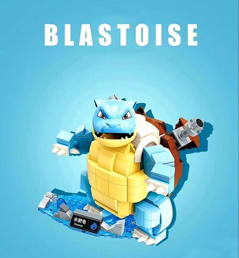 NEW Official Pokémon Blastoise Building Blocks Set 385Pcs Creative Fun Toy