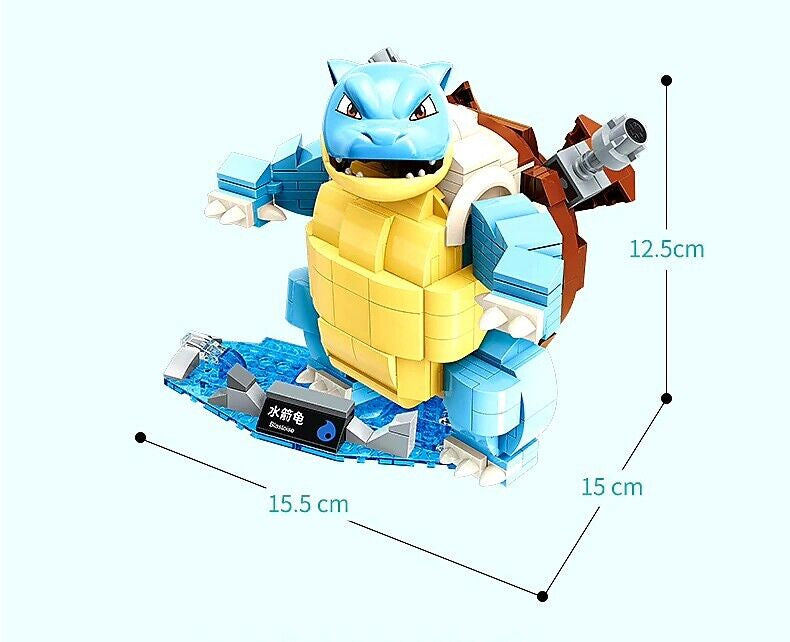 NEW Official Pokémon Blastoise Building Blocks Set 385Pcs Creative Fun Toy