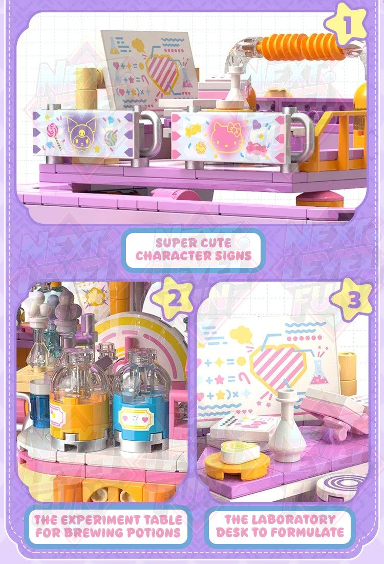 Sanrio College Academy 3-Floor Building Blocks Set DIY Creative Toy