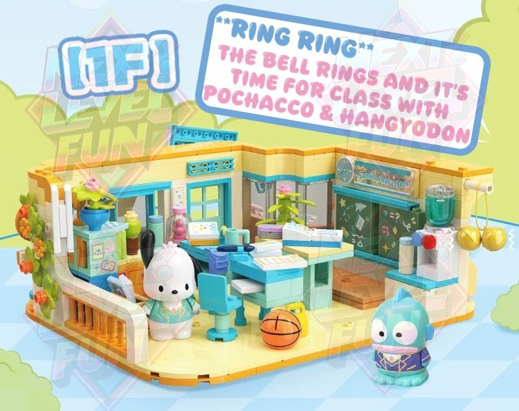 Sanrio College Academy 3-Floor Building Blocks Set DIY Creative Toy