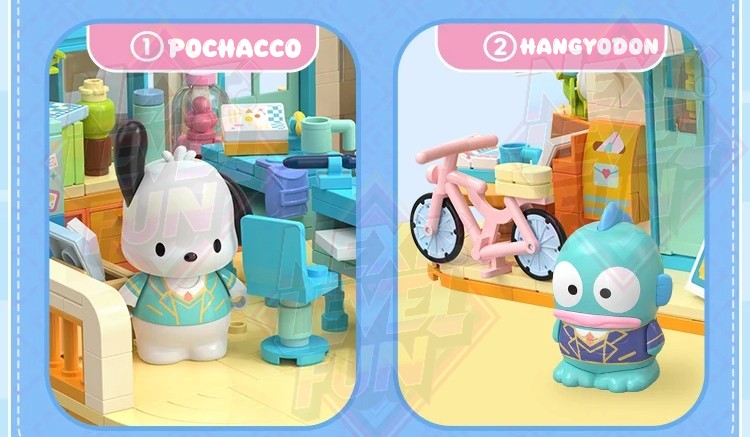 Sanrio College Academy 3-Floor Building Blocks Set DIY Creative Toy