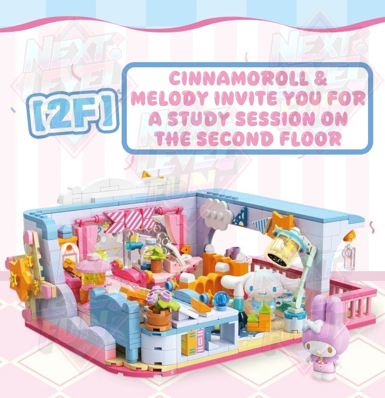 Sanrio College Academy 3-Floor Building Blocks Set DIY Creative Toy