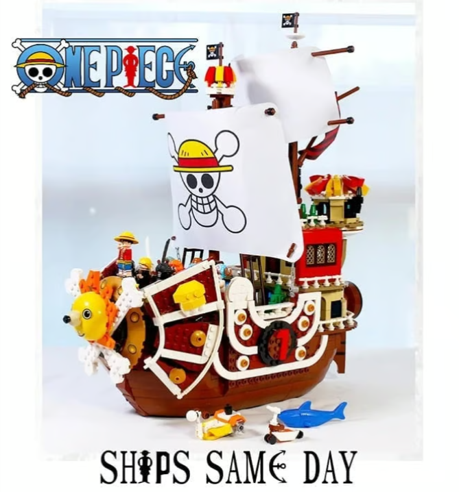 One Piece LARGE 18" Thousand Sunny Boat EPIC Building Blocks Set Luffy Sanji NEW