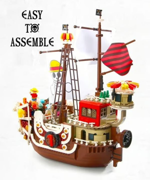 One Piece LARGE 18" Thousand Sunny Boat EPIC Building Blocks Set Luffy Sanji NEW