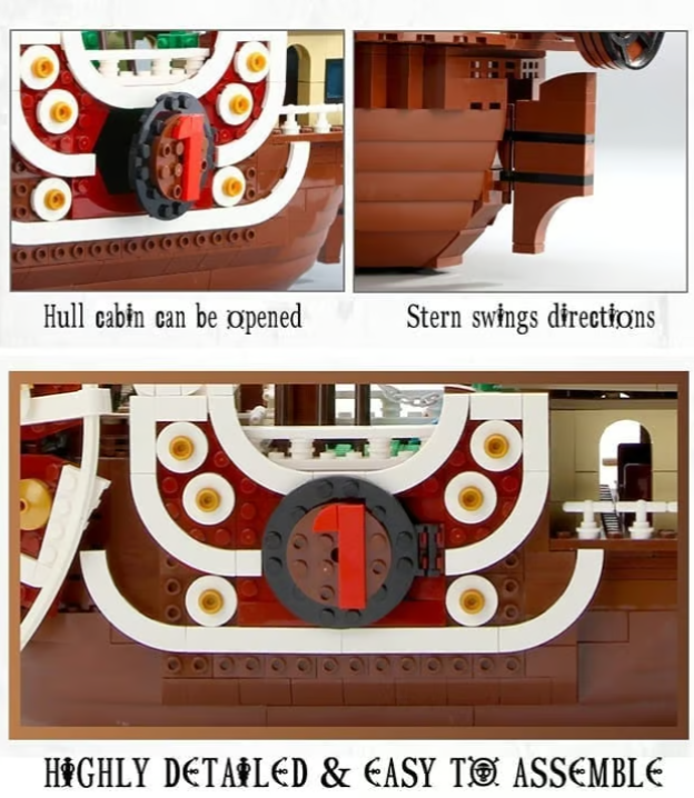 One Piece LARGE 18" Thousand Sunny Boat EPIC Building Blocks Set Luffy Sanji NEW