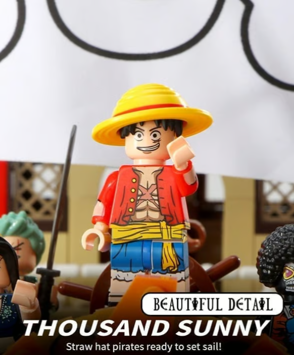 One Piece LARGE 18" Thousand Sunny Boat EPIC Building Blocks Set Luffy Sanji NEW