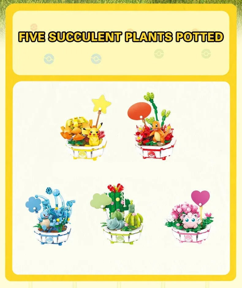 NEW Pokémon Super Succulent Plants Building Block Sets Creative Toy