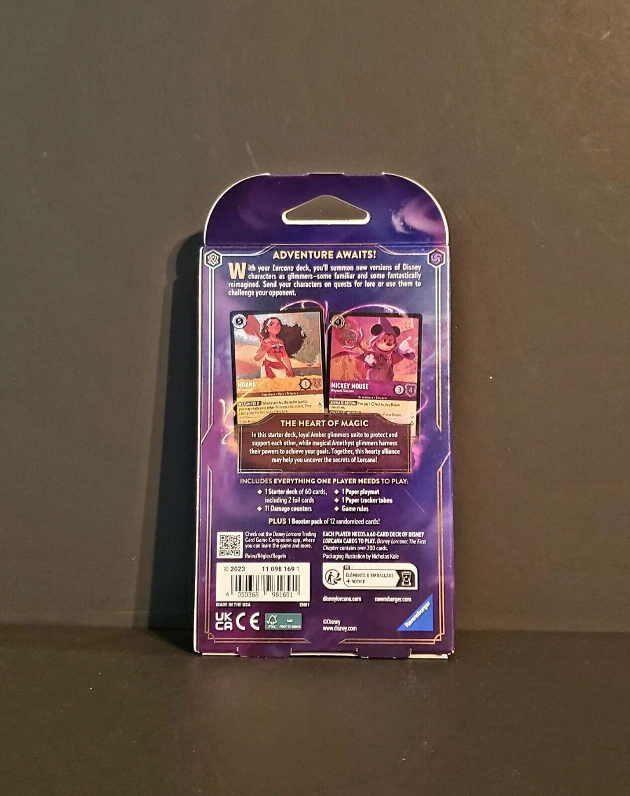✅ Disney Lorcana TCG Starter Deck Mickey Moana The First Chapter Booster NEW