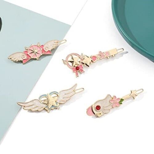 Sailor Moon Crystal Pendants Sakura Anime 4-PC Hair Pin Brooch Set - BRAND NEW