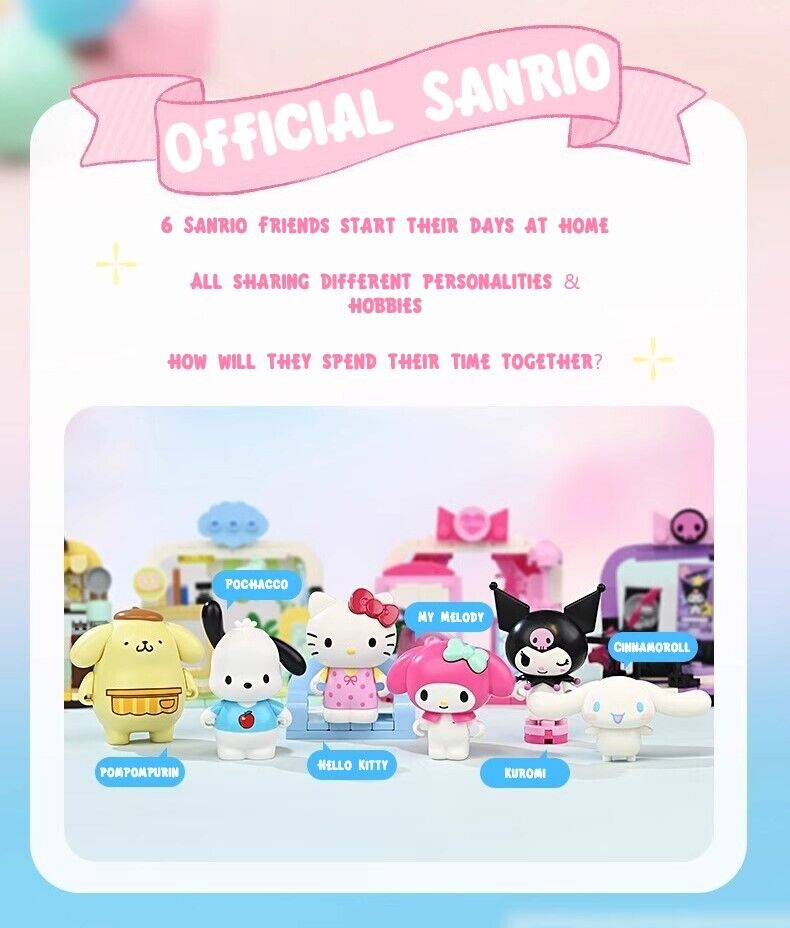 Genuine Sanrio Characters Family Home Life Series Building Block Sets Toy NEW 🩷