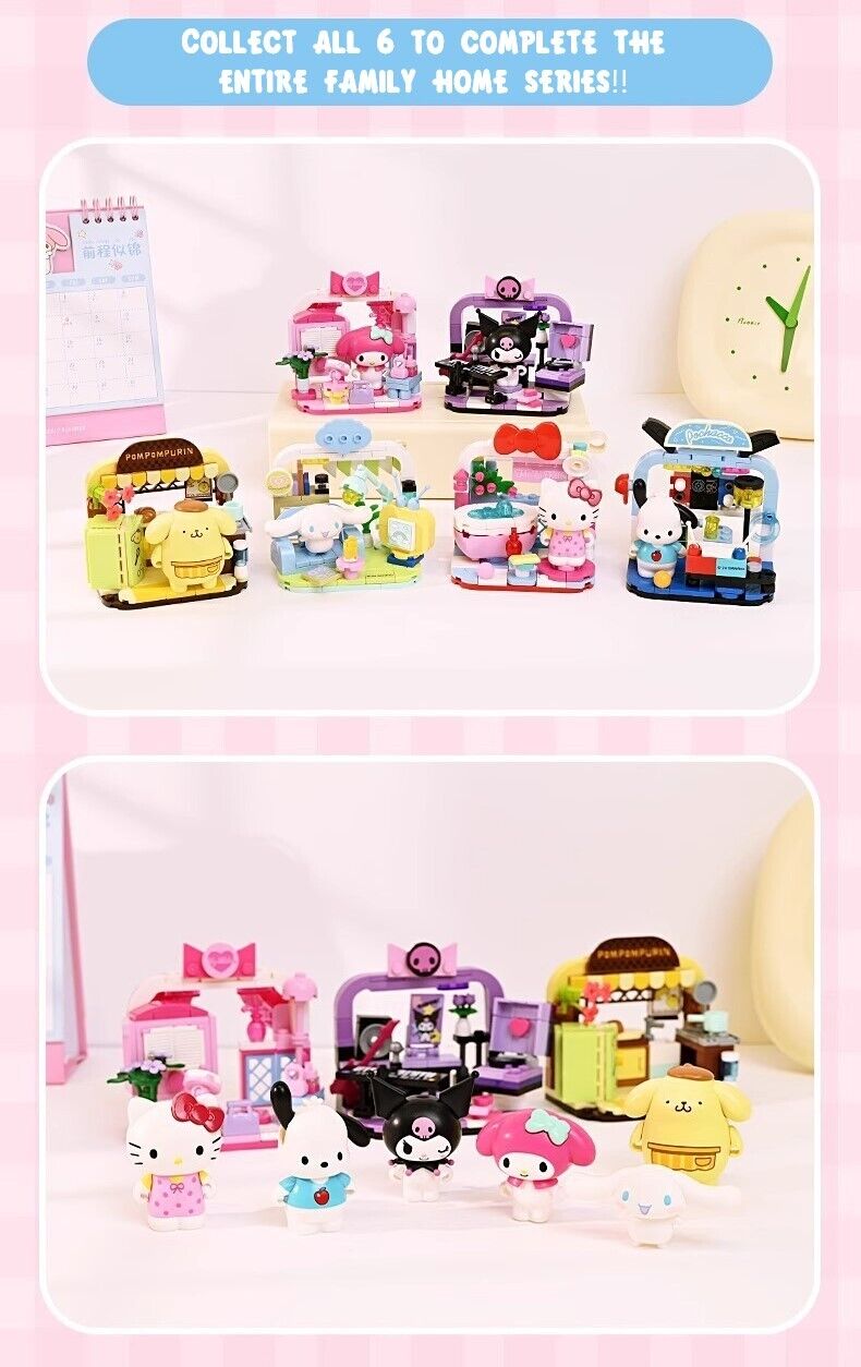 Genuine Sanrio Characters Family Home Life Series Building Block Sets Toy NEW 🩷