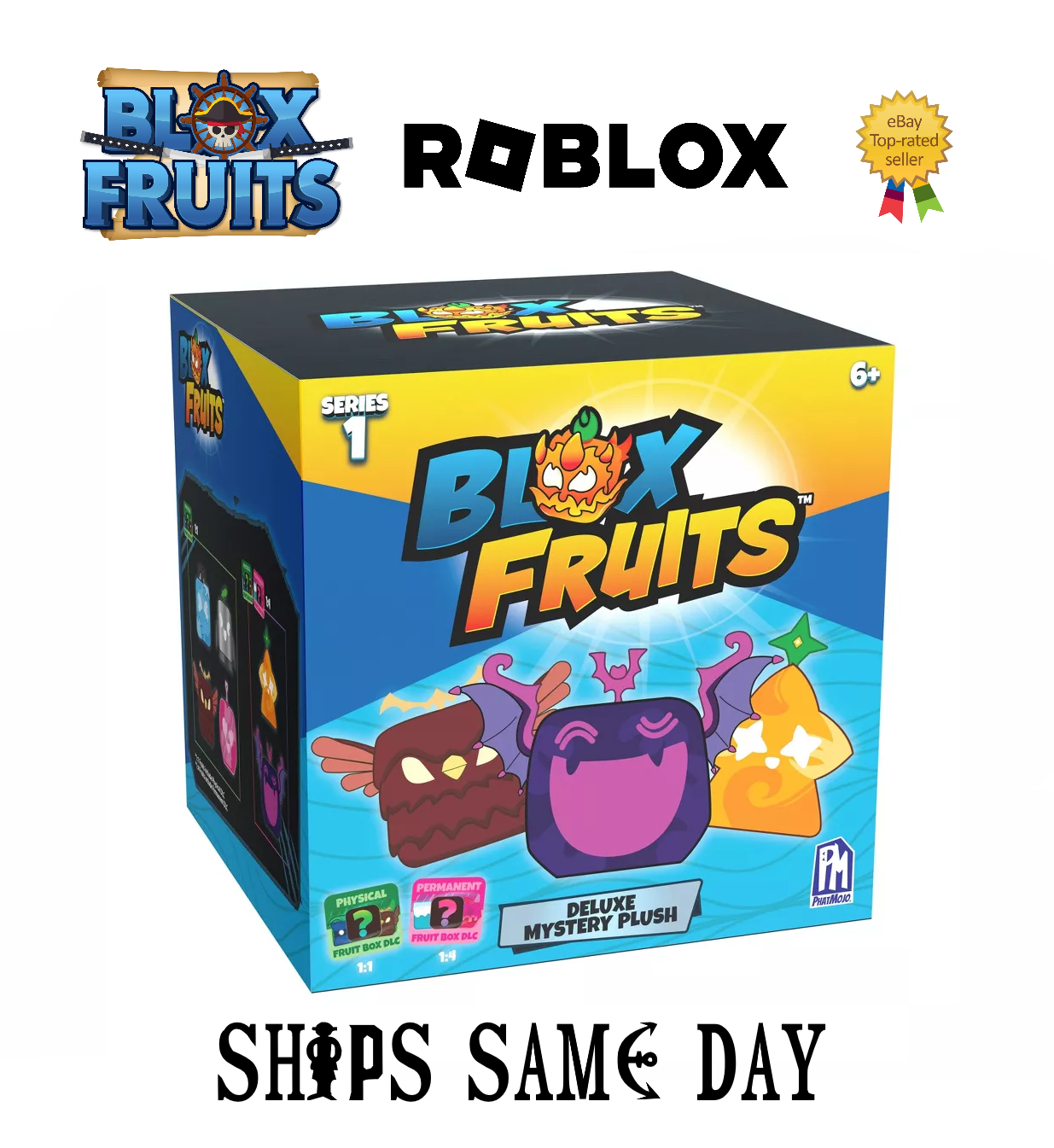 ROBLOX BLOX FRUITS Series 1 DELUXE Mystery Soft Plush 8" Limited DLC AUTHENTIC🍇
